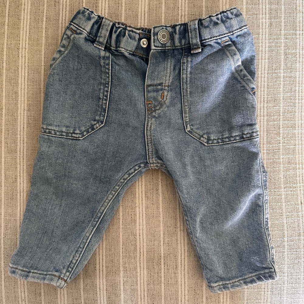 H&M Blue Denim Relaxed Fit Baby Jeans
